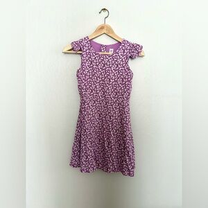 GapKids Ruffled Sleeveless Purple Floral Dress